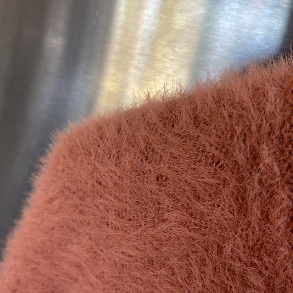 OTT women’s sweater M/L‎ eyelash texture, dusty, pink, long sleeve bell cuff . - Picture 4 of 15